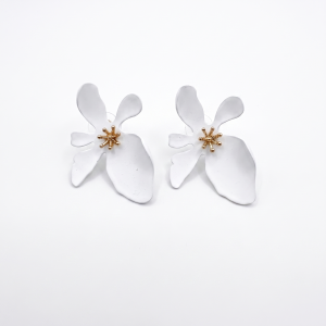 AVERY EARRINGS – Blumige Ohrhänger aus Edelstahl, 4,4 cm