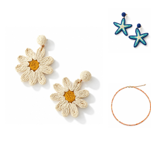 RAFFIA-SOMMER-SET – Blüte, Seestern, Koralle