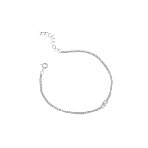 NOVA ARMBAND – Silberfarbenes Armband mit facettiertem Stein