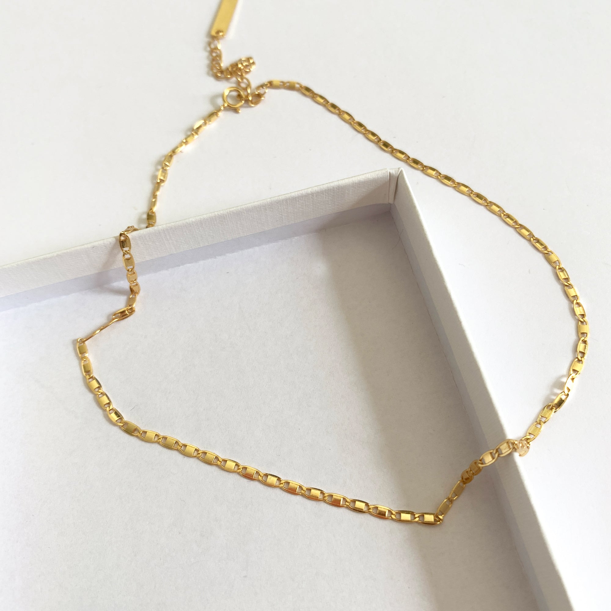 ZOÉ CHOKER – Flache Gliederkette in Goldton – Bild 4